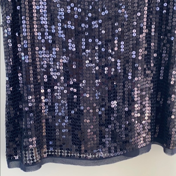 Donna Karan New York fabulous sequin black top - Picture 3 of 7